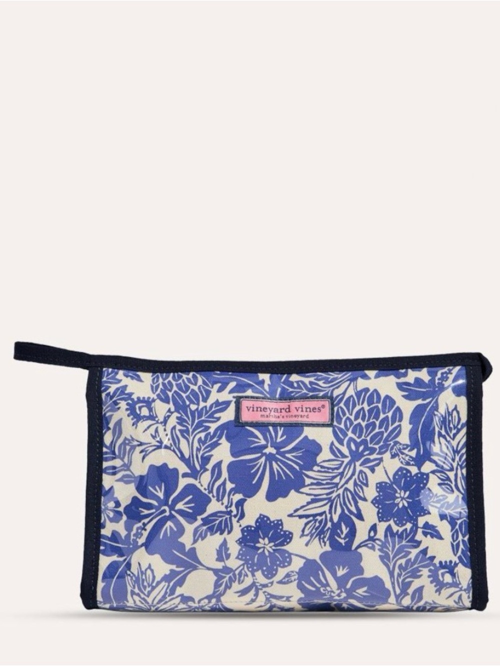Vineyard Vines Blue Floral Travel/Makeup Pouch